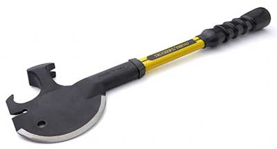 Trucker's Friend tool (shown without cover on axe blade)