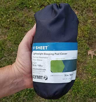 Klymit V Sheet, packed