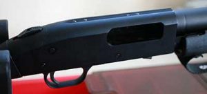 Mossberg Shockwave receiver, tapped for a scope mount. 