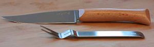 Opinel Cheese Knife and Fork Set 